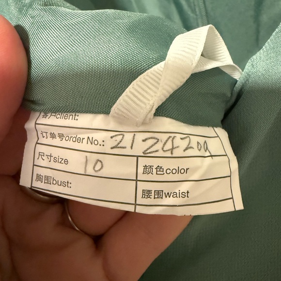 Sage Green Chiffon Midi Dress Size 10 NWT | Bridesmaid / Formal Occasion Dress - Picture 11 of 11